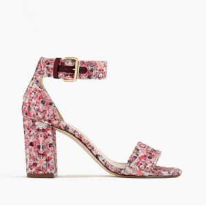 J Crew Sandals / Heels, Open Toe & Block Heel,  Leather+ Sparkle+ Glitter!